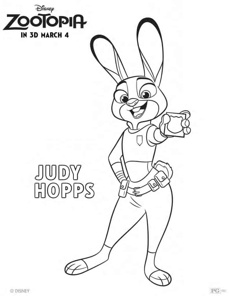 zootopia coloring pages - photo #1